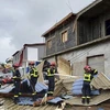 Cảnh tàn phá sau khi bão Chido quét qua lãnh thổ hải ngoại Mayotte của Pháp, ngày 15/12/2024. (Ảnh: Reuters/TTXVN)