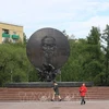 Tượng đài Chủ tịch Hồ Chí Minh ở thủ đô Moskva, Liên bang Nga. (Ảnh: TTXVN)