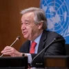 Tổng Thư ký Liên hợp quốc Antonio Guterres phát biểu tại trụ sở Liên hợp quốc ở New York, Mỹ, ngày 25/5/2021. (Ảnh:THX/TTXVN)