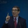 Bộ trưởng Ngoại giao Cuba Bruno Rodríguez tại cuộc họp báo tại Bộ Ngoại giao Cuba ở Havana, ngày 13/7/2021. (Nguồn: cubadebate.cu)