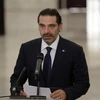 Ông Saad al-Hariri phát biểu sau khi được Tổng thống Lebanon chỉ định làm Thủ tướng để thành lập Chính phủ mới, tại Beirut ngày 22/10/2020. (Ảnh: AFP/TTXVN)