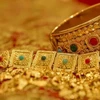 Trang sức vàng và đá quý được bày bán một cửa hàng ở Ấn Độ, ngày 15/7/2021. (Nguồn: hindustantimes.com)