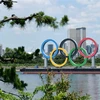 Biểu tượng Olympic tại Tokyo (Nhật Bản). (Ảnh: THX/TTXVN)