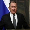 Ngoại trưởng Nga Sergey Lavrov phát biểu trong một cuộc họp báo ở Moskva, ngày 14/12/2020. (Ảnh: AFP/TTXVN)