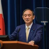 Thủ tướng Suga Yoshihide tại một cuộc họp báo ở Tokyo (Nhật Bản). (Ảnh: AFP/TTXVN)