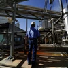 Một hệ thống giúp làm sạch và biến đổi khí methane từ sữa thành khí tự nhiên được trưng bày tại Pixley, California (Mỹ), ngày 2/10/1019. (Nguồn: reuters.com)