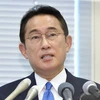 Cựu Ngoại trưởng Nhật Bản Fumio Kishida thông báo tranh cử chức Chủ tịch đảng Dân chủ Tự do (LDP) cầm quyền, kế nhiệm Thủ tướng Suga Yoshihide, tại Tokyo ngày 26/8/2021. (Ảnh: Kyodo/TTXVN)