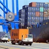Một trong những tác động tiêu cực của dịch COVID-19 đối với thương mại trong năm 2021 là việc thiếu vỏ container, giá vận tải tăng và ách tắc cảng biển. (Ảnh: An Đăng/TTXVN)