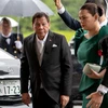 Tổng thống Philippines Rodrigo Duterte cùng con gái - bà Sara Duterte-Carpio đến dự lễ lên ngôi của Nhật hoàng Naruhito tại Tokyo (Nhật Bản), vào ngày 22/10/2019. (Nguồn: reuters.com)