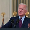 Tổng thống Mỹ Joe Biden phát biểu tại Nhà Trắng ở Washington, D.C. ngày 4/10/2021. (Ảnh: AFP/TTXVN)