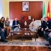 Thứ trưởng Bộ Phát triển kinh tế Italy Gilberto Pichetto Fratin tới thăm và làm việc với Đại sứ quán Việt Nam tại Italy. (Nguồn: baoquocte.vn)