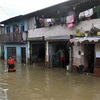 Cảnh ngập lụt tại bang Kathmandu của Nepal ngày 6/9/2021. (Ảnh: AFP/TTXVN)