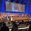 Quang cảnh phiên họp công bố danh sách các nước trúng Hội đồng chấp hành UNESCO nhiệm kỳ 2021-2025. (Ảnh: Thu Hà - P/v TTXVN tại Paris) 