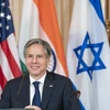 Ngoại trưởng Mỹ Antony Blinken trong cuộc họp với những người đồng cấp UAE, Ấn Độ và Israel, tại Washington D.C., ngày 18/10/2021. (Nguồn: the diplomat.com)