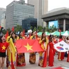 Lễ hội Văn hóa Việt Nam tại Hàn Quốc lần thứ 8 với thông điệp "Kết nối cộng đồng-Tôn vinh văn hóa Việt-Giao lưu văn hóa Hàn Việt" diễn ra ở thủ đô Seoul, hồi năm 2019. (Ảnh: TTXVN)