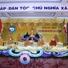 Quang cảnh nghi lễ suy tôn Trưởng lão Hòa thượng Thích Trí Quảng, Quyền Pháp chủ Hội đồng Chứng minh Giáo hội Phật giáo Việt Nam. (Ảnh: Xuân Khu/TTXVN)