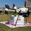 Một trong chiếc drone vận chuyển hàng hóa tại Israel. (Ảnh: Vũ Hội/TTXVN) 