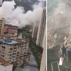 Hiện trường vụ nổ khí ga tại căng tin ở quận Vũ Long, thành phố Trùng Khánh (Trung Quốc) ngày 7/1/2022. (Ảnh: Global Times News/TTXVN)