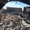 Cảnh tàn phá tại căn cứ không quân Ain al-Asad ở tỉnh Anbar (Iraq), sau vụ tấn công ngày 13/1/2020. (Ảnh: AFP/TTXVN)