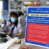 Từ ngày 24/2/2022, thuốc điều trị F0 bắt đầu được bán tại một số nhà thuốc trên địa bàn tỉnh Vĩnh Phúc. (Ảnh: Hoàng Hùng/TTXVN)