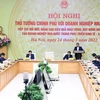 Thủ tướng Phạm Minh Chính chủ trì hội nghị, sáng 24/3/2022 tại Hà Nội. (Ảnh: Dương Giang/TTXVN)