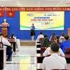 Chương trình trao giải cuộc thi sáng tác video clip chủ đề "Tuổi trẻ thành phố mang tên Bác-Vượt qua nỗi sợ nCoV," do Thành đoàn Thành phố Hồ Chí Minh tổ chức, ngày 24/3/2022. (Ảnh: Hồng Giang/TTXVN)