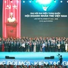 Lãnh đạo Đảng, Nhà nước tặng hoa chúc mừng Ban Chấp hành Hội Doanh nhân trẻ Việt Nam khóa 7, nhiệm kỳ 2022-2025. (Ảnh: Minh Đức/TTXVN)