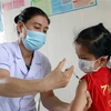 Trạm Y tế xã Vũ Chính, thành phố Thái Bình, tổ chức tiêm vaccine phòng COVID-19 an toàn cho 60 trẻ trong ngày 10/5. (Ảnh: Thế Duyệt/TTXVN)