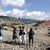 Trực thăng cứu hộ được huy động tới tỉnh Paktika (Afghanistan), sau trận động đất ngày 22/6/2022. (Ảnh: Afghan Government News Agency/TTXVN)