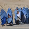 Phụ nữ Afghanistan mặc trang phục Burqa tại Ghanzni (Afghanistan). (Ảnh: AFP/TTXVN)
