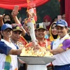 Ngọn đuốc Đại hội thể thao châu Á (ASIAD) tại Jakarta (Indonesia), ngày 15/8/2018. (Nguồn: THX/TTXVN)