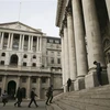 Bên ngoài Ngân hàng Trung ương Anh ở thủ đô London. (Ảnh: AFP/TTXVN)