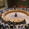 Một phiên họp của Hội đồng Bảo an Liên hợp quốc tại New York (Mỹ), ngày 22/2/2022. (Ảnh: THX/TTXVN)