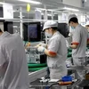 Công nhân làm việc tại một nhà máy lắp ráp thiết bị điện tử ở tỉnh Tứ Xuyên (Trung Quốc). (Ảnh: Shutterstock/TTXVN)