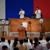 Tổng thống Philippines Ferdinand Marcos Jr (giữa) trình bày Thông điệp quốc gia đầu tiên trước Quốc hội tại Quezon, ngày 25/7/2022. (Ảnh: AFP/TTXVN)