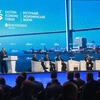 Tổng thống Nga Vladimir Putin phát biểu tại Diễn đàn Kinh tế phương Đông lần thứ 7 (EEF 2022). (Ảnh: TTXVN phát)
