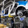 Dây chuyền sản xuất xe điện Ioniq 5 của Huyndai tại một nhà máy của hãng ở Ulsan (Hàn Quốc), ngày 20/1/2022. (Nguồn: asia.nikkei.com)