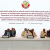 Các đại biểu dự lễ ký thỏa thuận hòa bình giữa chính quyền quân sự Cộng hòa Chad và các nhóm nổi dậy ở Doha (Qatar), ngày 8/8/2022. (Ảnh: AFP/TTXVN)