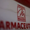 Logo của công ty dược phẩm Maiden bên ngoài văn phòng của hãng ở New Delhi (Ấn Độ), ngày 6/10/2022. (Nguồn: reuters.com)
