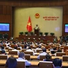 Quốc hội biểu quyết thông qua Nghị quyết về Kế hoạch phát triển kinh tế-xã hội năm 2023, chiều 10/11/2022. (Ảnh: Văn Điệp/TTXVN)