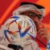 Trái bóng Al Rihla tại cuộc họp báo ở Doha (Qatar) ngày 3/11/2022. (Ảnh: AFP/TTXVN)