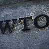 Biểu tượng WTO tại trụ sở ở Geneva (Thụy Sĩ). (Ảnh: AFP/TTXVN)