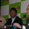 Vua bóng đá Pele tại một buổi họp báo. (Ảnh: Mạnh Hùng/Vietnam+)