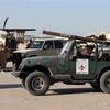 Binh sỹ thuộc quân đội Chính phủ Thống nhất Quốc gia Libya (GNU) gác gần khu vực sân bay quốc tế Tripoli (Libya), ngày 25/7/2022. (Ảnh: AFP/TTXVN)
