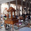 Hiện trường vụ nổ tại nhà thờ St. Anthony ở Colombo của Sri Lanka, ngày 21/4/2019. (Ảnh: THX/TTXVN)