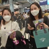 Khách du lịch Trung Quốc tới sân bay Suvarnabhumi (Thái Lan), ngày 9/1/2023. (Ảnh: THX/TTXVN)