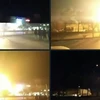 Các hình ảnh về vụ nổ kho đạn ở Isfahan (Iran). (Nguồn: Iran International)