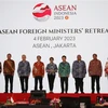 Các Bộ trưởng Ngoại giao ASEAN và Timor Leste tại Hội nghị hẹp Bộ trưởng Ngoại giao ASEAN 2023 ở Jakarta (Indonesia), sáng 4/2/2023. (Ảnh: Đào Trang/TTXVN)