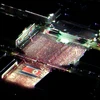 Hình ảnh vệ tinh cho thấy Triều Tiên tổ chức cuộc duyệt binh lớn vào ban đêm, với sự xuất hiện của các bệ phóng tên lửa đạn đạo. (Nguồn: CNN)