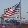 Quang cảnh cảng hàng hóa Long Beach ở California, Mỹ. (Ảnh: AFP/TTXVN)